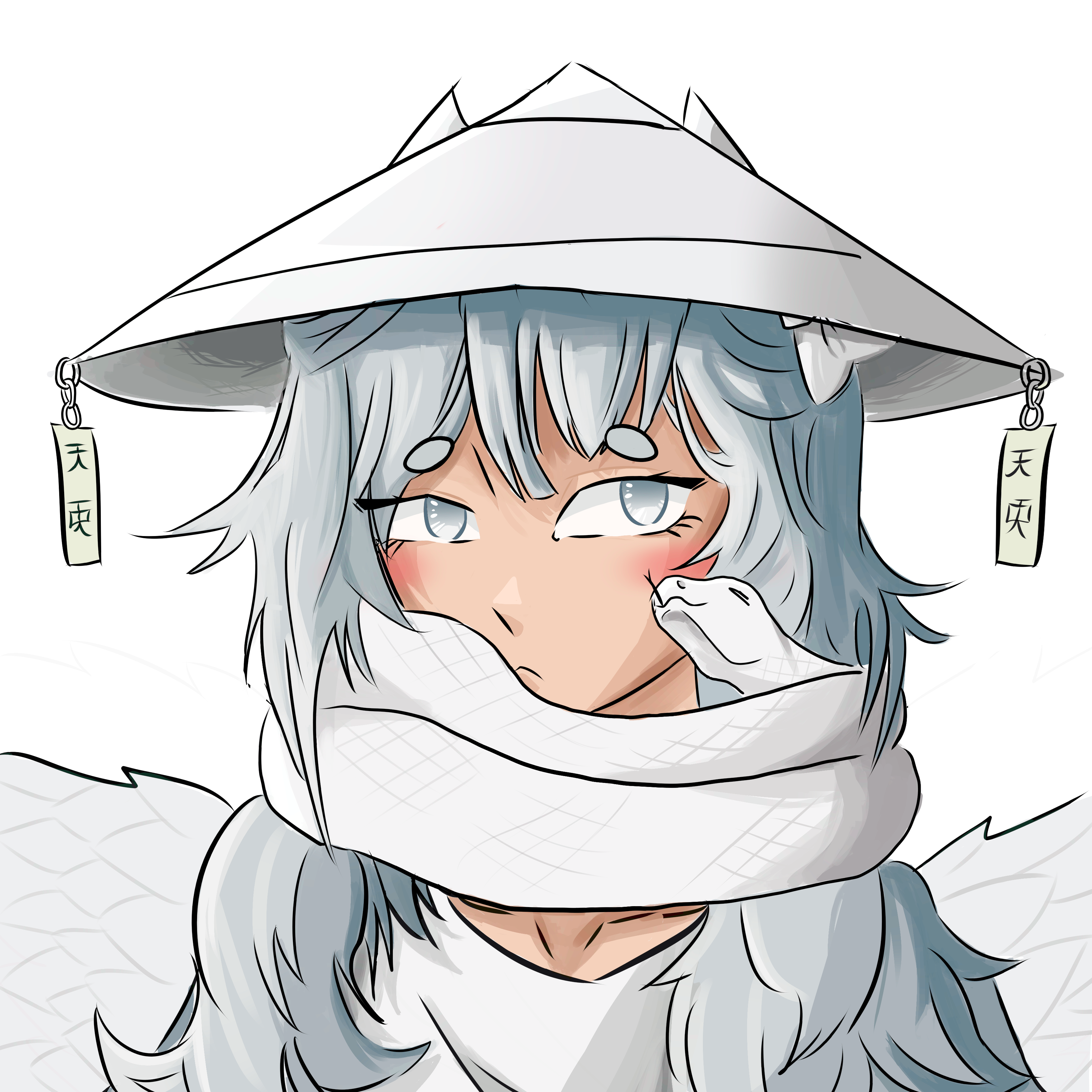 Picture of a light blue color themed female character